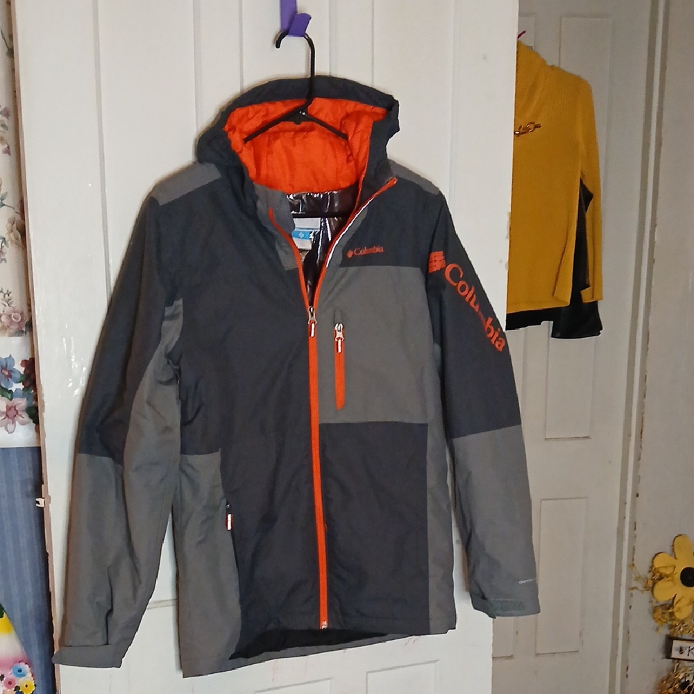 Columbia Gray and Orange Hooded Jacket